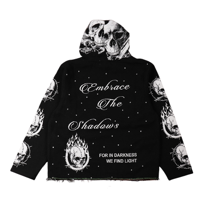 "Apocalypse" Tapestry Rhinestone Black Hoodie