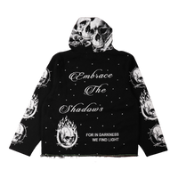 "Apocalypse" Tapestry Rhinestone Black Hoodie