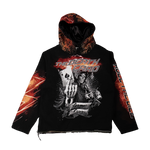 "Death Card" Tapestry Rhinestone Black Hoodie
