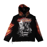 "Death Card" Tapestry Rhinestone Black Hoodie