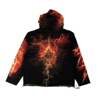 "Death Card" Tapestry Rhinestone Black Hoodie