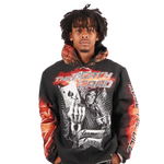 "Death Card" Tapestry Rhinestone Black Hoodie