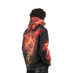 "Death Card" Tapestry Rhinestone Black Hoodie