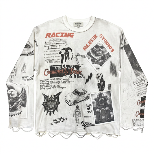 MENS MAJESTIK RACING STUDIO LONG-SLEEVE THERMAL SHIRT