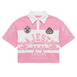 WOMENS MAJESTIK PATCHWORK RUGBY SHIRT