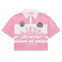 WOMENS MAJESTIK PATCHWORK RUGBY SHIRT