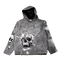 "Keep it moving" Tapestry Rhinestone Grey Hoodie