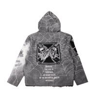 "Keep it moving" Tapestry Rhinestone Grey Hoodie