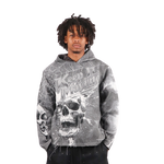 "Keep it moving" Tapestry Rhinestone Grey Hoodie