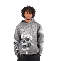 "Keep it moving" Tapestry Rhinestone Grey Hoodie