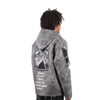 "Keep it moving" Tapestry Rhinestone Grey Hoodie