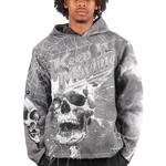"Keep it moving" Tapestry Rhinestone Grey Hoodie