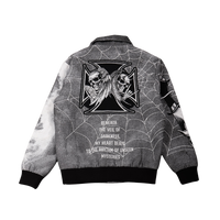"Keep it Moving" Tapestry Rhinestone Grey jacket