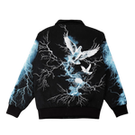 "No Way Out" Tapestry and Leather Rhinestone Black Jacket