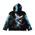 "No Way out" Tapestry Rhinestone Black Hoodie