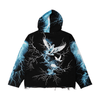 "No Way out" Tapestry Rhinestone Black Hoodie