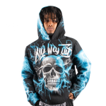 "No Way out" Tapestry Rhinestone Black Hoodie