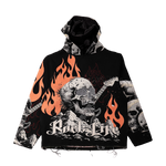 "Rock Life" Tapestry Rhinestone Black Hoodie