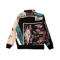 "Criminal Activity" Tapestry and Leather Jacket
