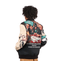 "Criminal Activity" Tapestry and Leather Jacket