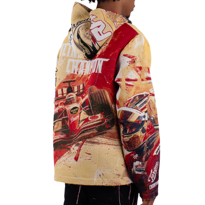 "Racing Red" Tapestry Hoodie