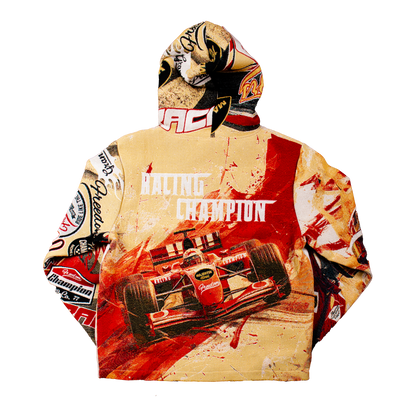 "Racing Red" Tapestry Hoodie